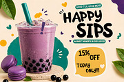 Aoboba Nizer - Boba Display Font, a Handwritten Font by productype1 (Thumbnail 2 of 11)