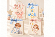 Watercolor Astronaut Clipart Bundle, a Person Illustration by Villa 11 Estudio (Thumbnail 6 of 7)