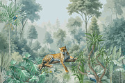 Dark Jungle Cheetah Illustration, an Animal Illustration by Mughal Wallpaper (Thumbnail 2 of 2)