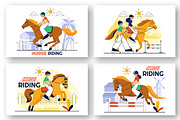 10 Horse Riding Illustration, a Sport Illustration by denayunebgt (Thumbnail 2 of 4)