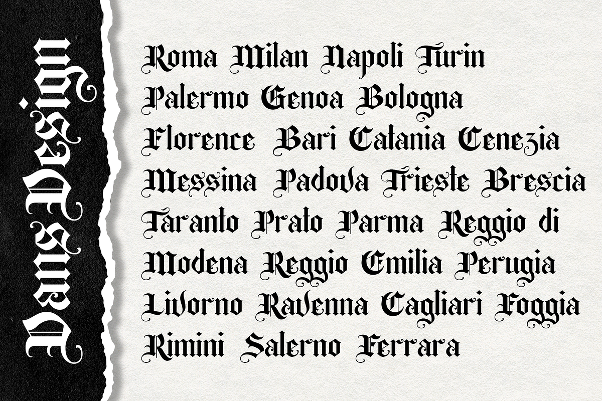 Bugenvil Modern Blackletter, a Blackletter Font by dansdesign (Photo 8 of 8)