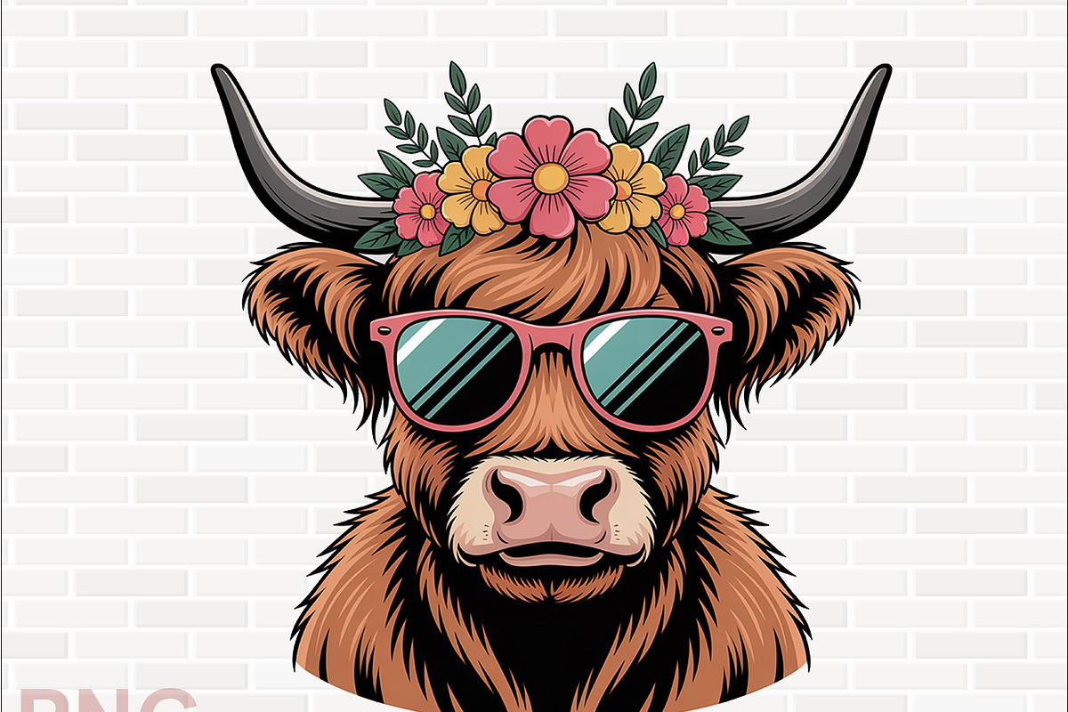 Highland Cow Clipart Designs, an Animal Illustration by crative8112 (Photo 3 of 8)