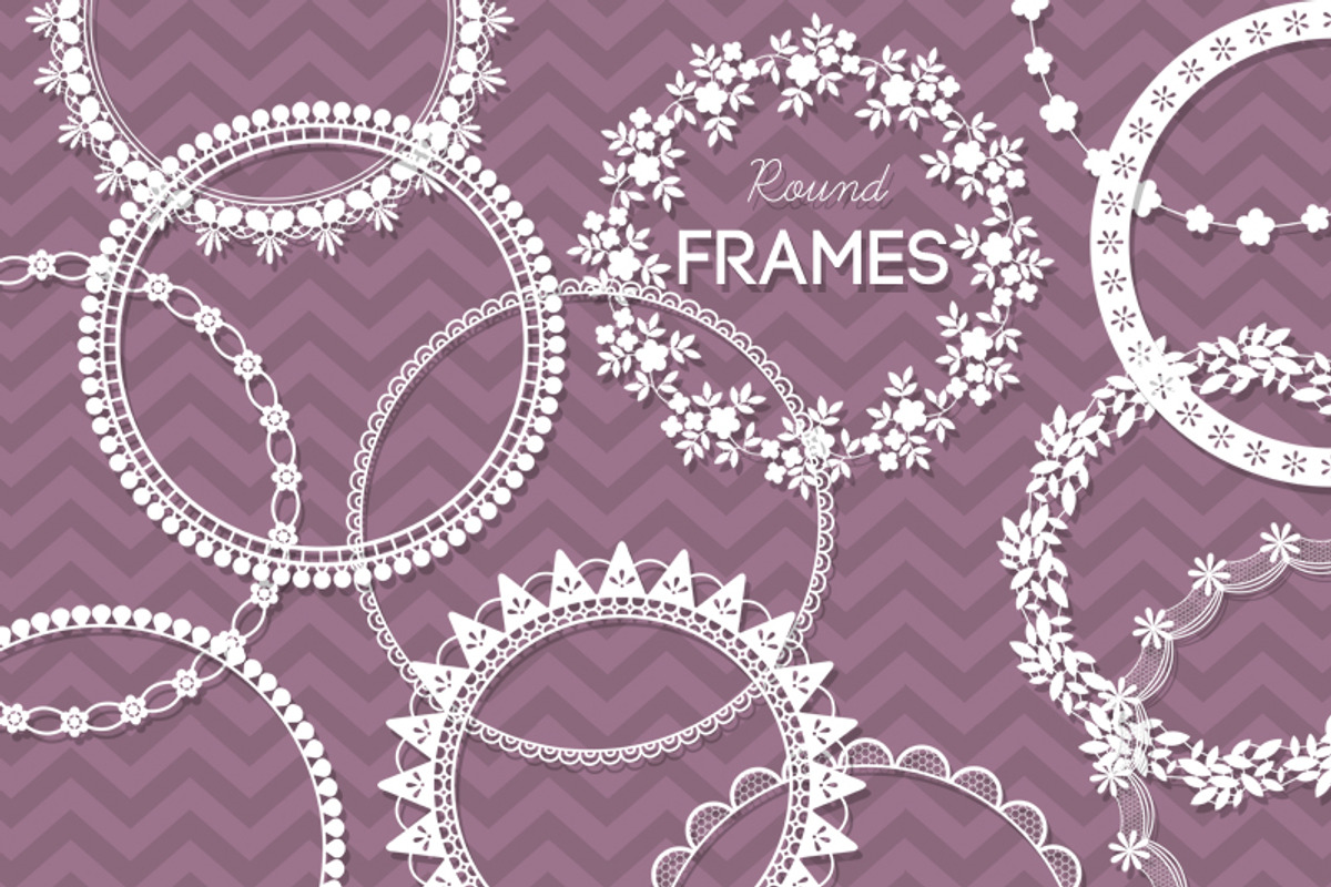 48 Round Lace Frames Bundle Save 40%, a Decorative Illustration by AzmariDigitals (Photo 2 of 5)