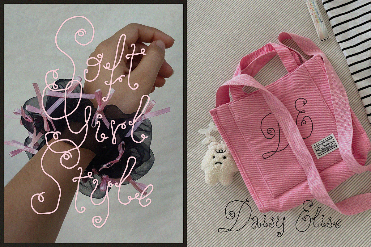 One Wish Playful Curly Font, a Script Font by AnMark (Photo 7 of 11)