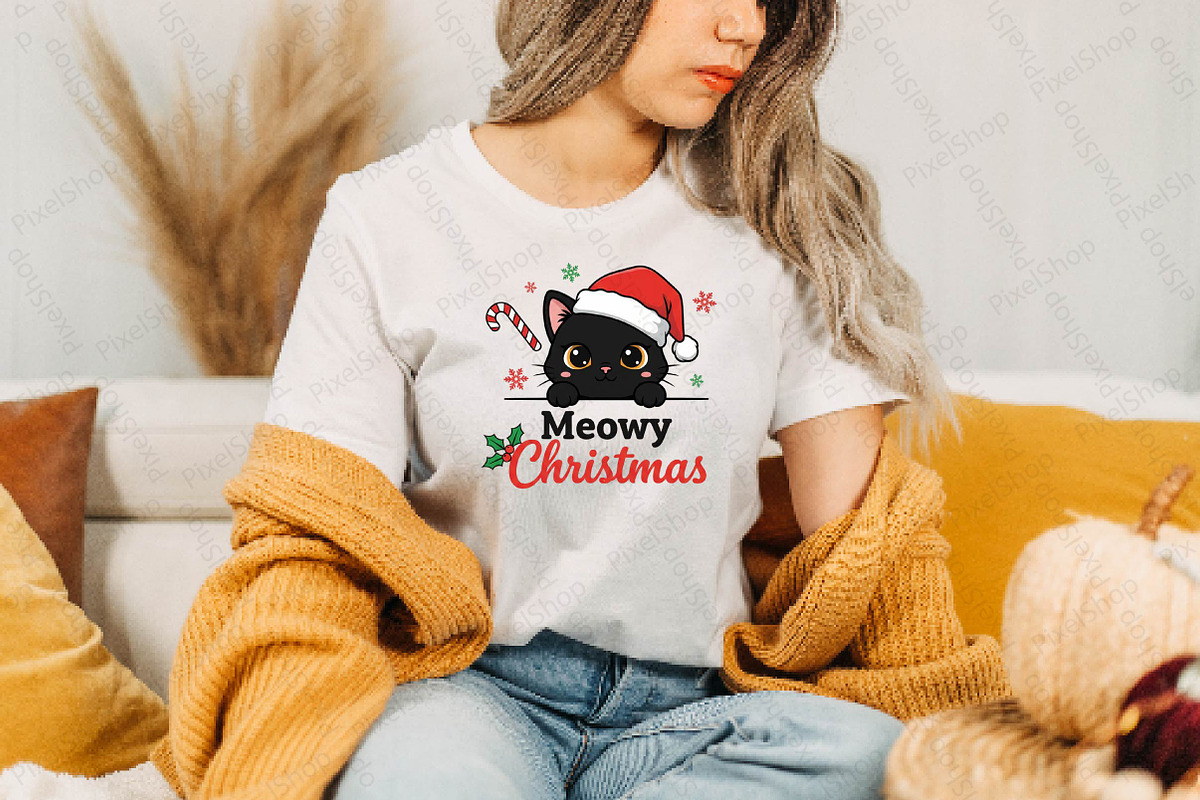 Meowy Christmas Png, Christmas Cat P, an Illustration by DreamPrint404 (Photo 6 of 7)
