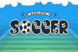 Soccer Font -Decorative Font, a Font by KiddoGlyphs Studio