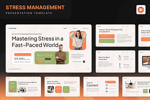 Stress Management PowerPoint, a Presentation Template by Annora Studio