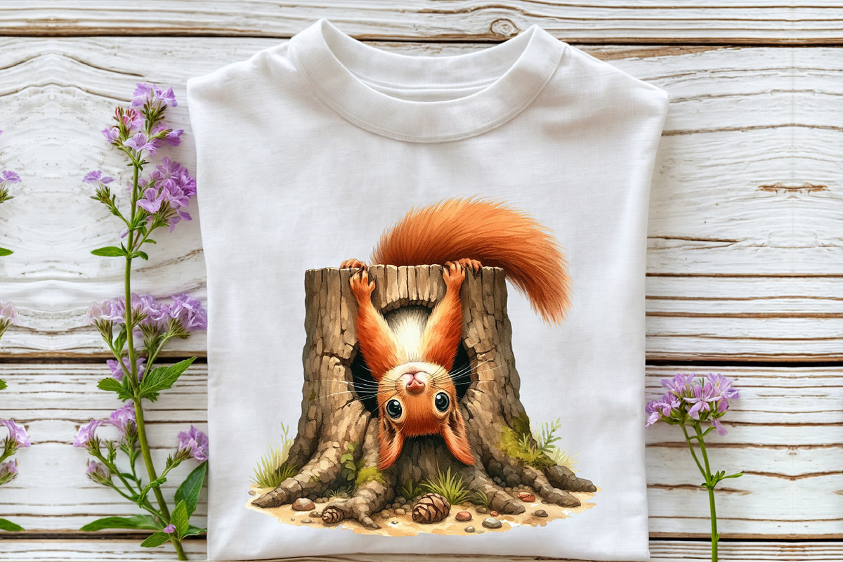 Squirrel Peeping Hole Clipart, an Illustration by Rose Art (Photo 4 of 7)