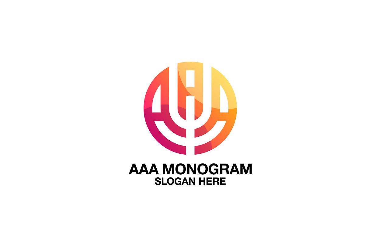 triple letter a vector template logo, a Branding & Logo Template by OmerStudio