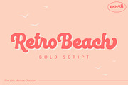 Retro Beach, a Script Font by eknojistudio (Thumbnail 1 of 8)