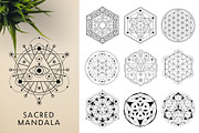 300 Vector Mandala Ornaments, a Decorative Illustration by pixaroma (Thumbnail 18 of 49)