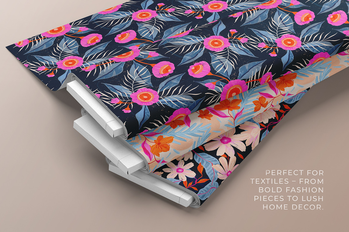 Bold After Dark Blooms Patterns, a Decorative Illustration by Ramona Schratt (Photo 9 of 11)