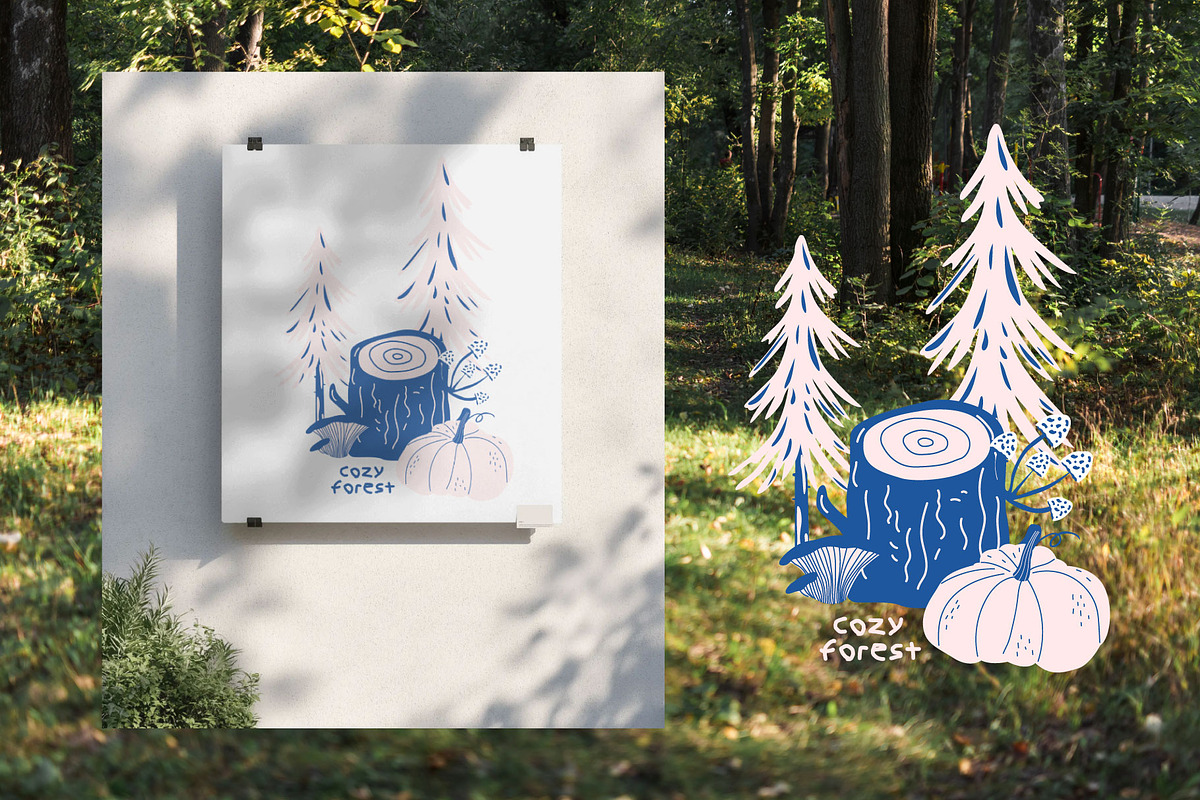 Autumn forest vector bundle, an Animal Illustration by Luamor (Photo 9 of 13)