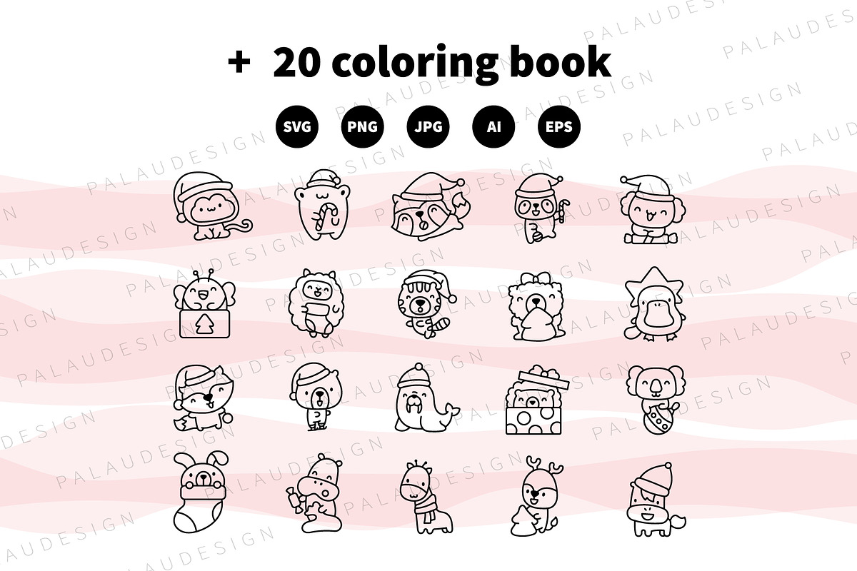Cute Kawaii Animals Christmas, an Animal Illustration by Palau (Photo 11 of 12)
