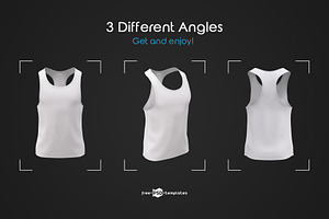 Mens Sports Tank Top MockUp Set