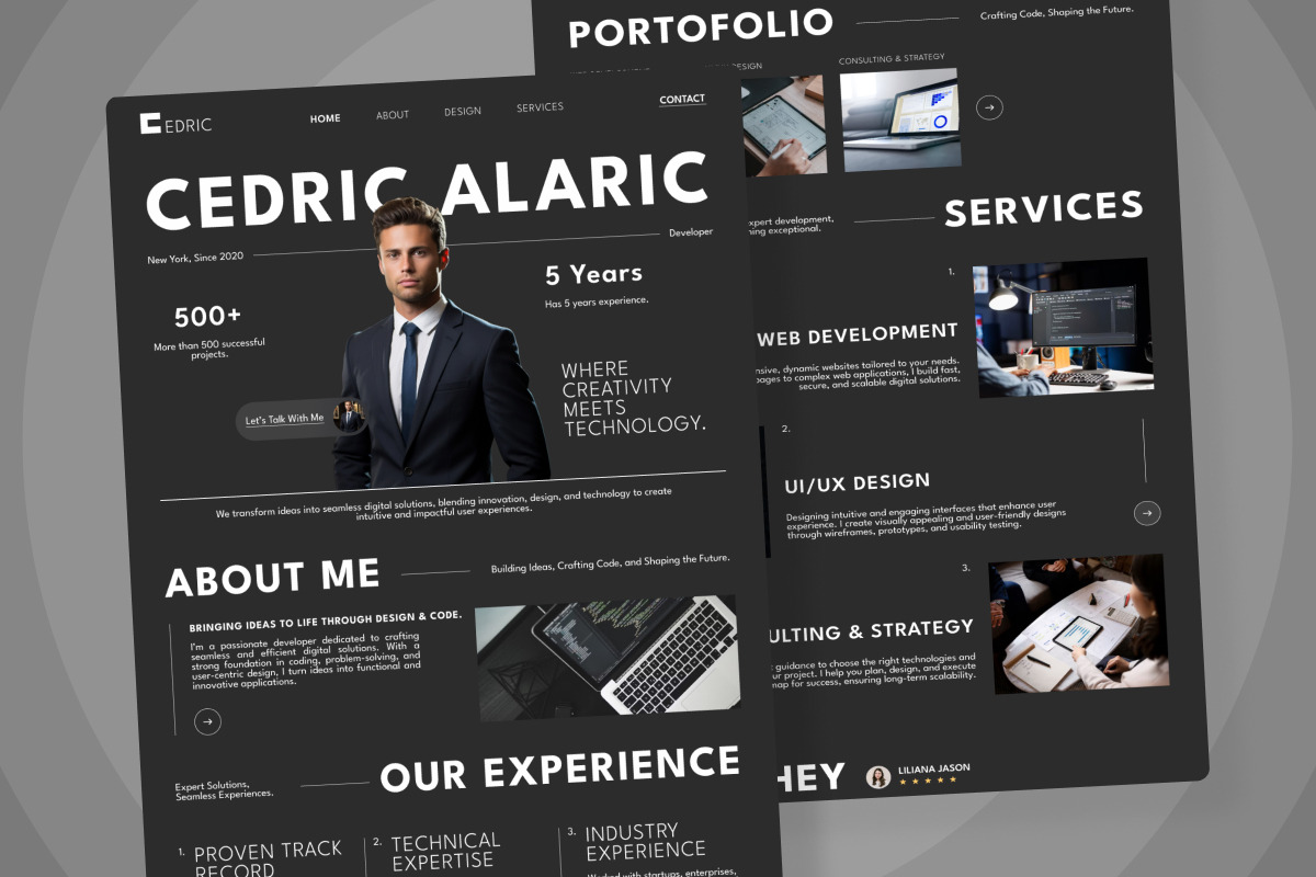 Cedric - Creative Portfolio Landing, a Landing Page Template by productype1 (Photo 4 of 5)