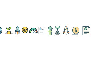 Diverse icons representing business, a Finance Illustration by ZinetroN