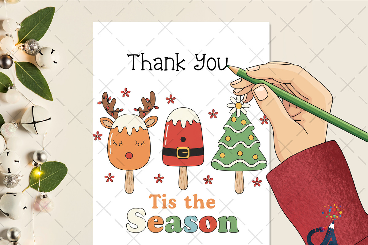 Christmas Tis The Season PNG, an Illustration by Creative Art (Photo 4 of 6)