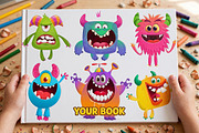Fluffy Monsters - 6 Cute Monsters, a Decorative Illustration by D R A W K M A N (Thumbnail 2 of 7)
