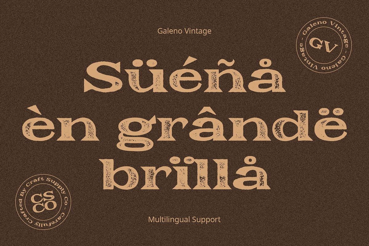 Galeno Vintage, a Serif Font by Craft Supply Co. (Photo 8 of 8)