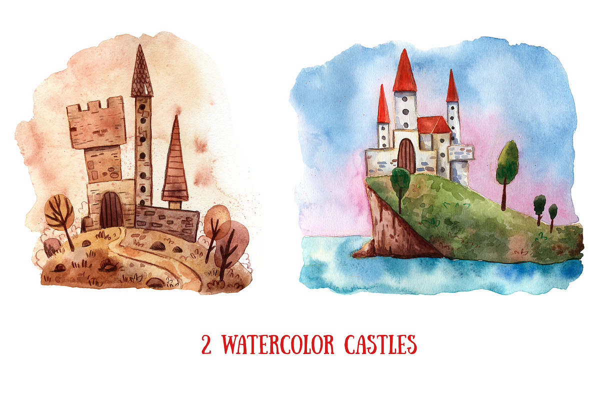Old Fairy Tale - Watercolor Clip Art, an Animal Illustration by Mashamashastu (Photo 8 of 16)
