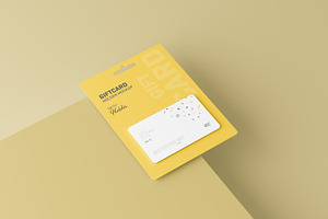 Gift Card Mockup With Card Holder