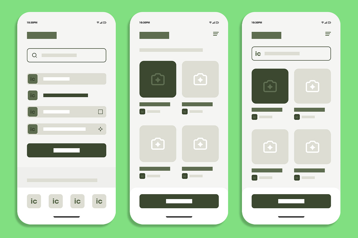 Modern Mobile App UI UX Wireframe, a Wireframe Template by MightyDesign (Photo 3 of 7)