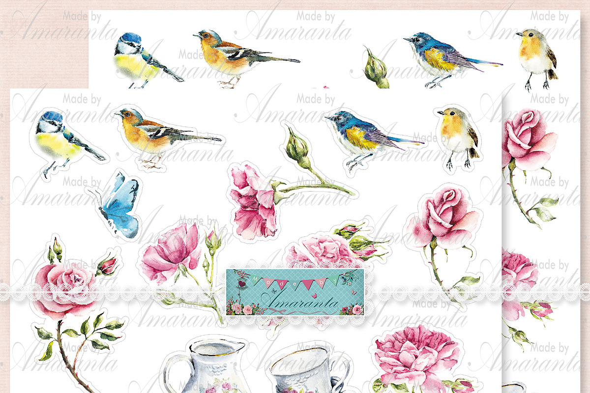 Shabby - Digital Paper Pack, a Pattern Graphic by MadeByAmaranta (Photo 5 of 5)