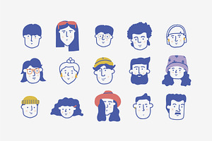 People Like You. Faces Icons