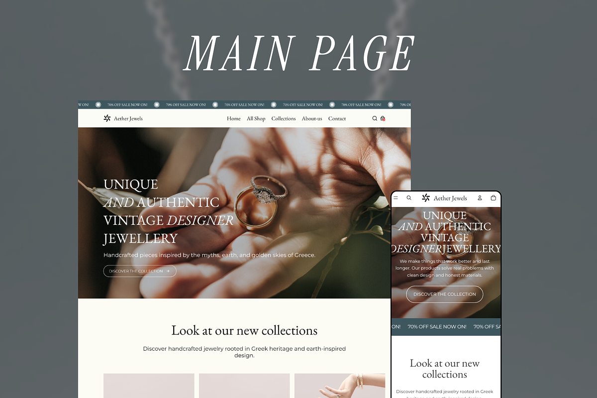 Aether - Shopify Theme for Jewelry preview 3