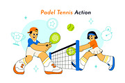 10 Padel Tennis Action Illustration, a Sport Illustration by denayunebgt (Thumbnail 4 of 4)
