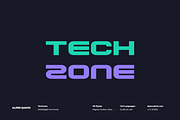 Techzone Cyrillic & Technologic Font, a Sans Serif Font by alpercakici (Thumbnail 1 of 13)