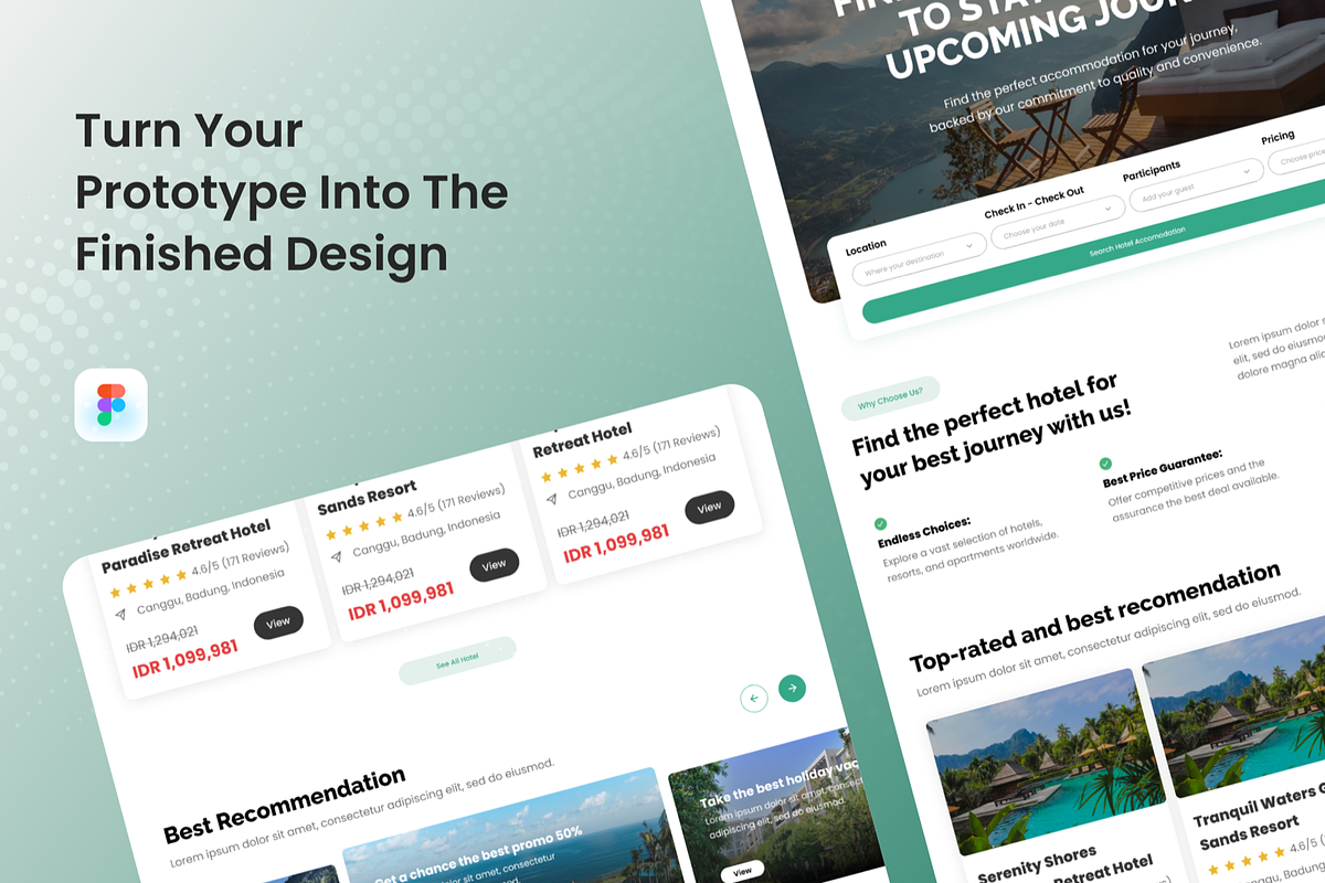 Travel Book Ease Hotel Landing Page, a Landing Page Template by SquidPixey (Photo 4 of 5)