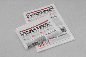 Realistic Overlap Newspaper Mockup, an Advertising Mockup by DesignRushMarket