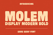 Molem – Bold Retro Display Sans Seri, a Sans Serif Font by kangfont Studio (Thumbnail 1 of 9)