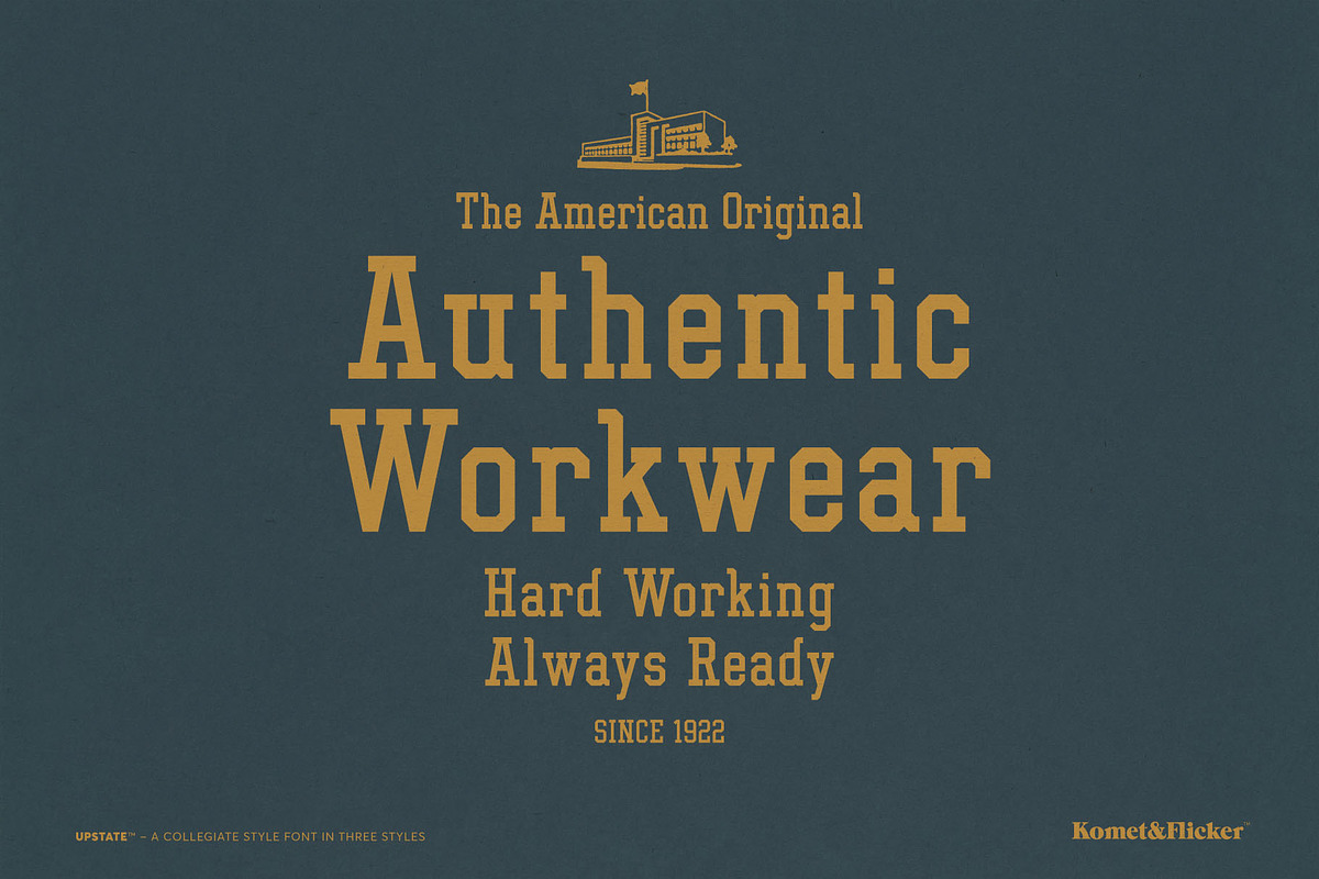 UPSTATE - A Collegiate Style Font, a Slab Serif Font by Komet & Flicker (Photo 11 of 15)