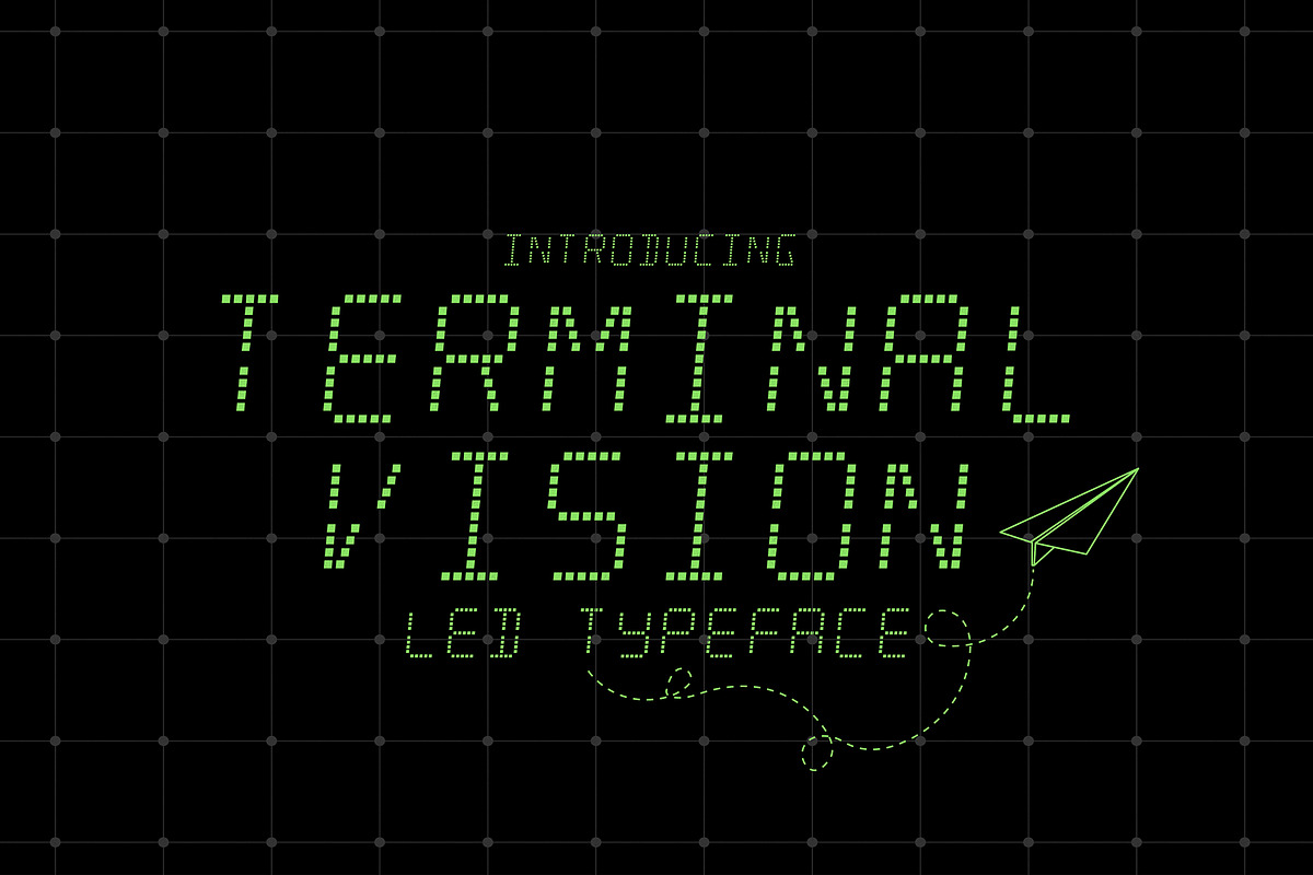 Terminal Vision - LED Typeface, a Sans Serif Font by HipFonts (Photo 1 of 8)