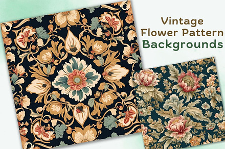 Vintage Flower Pattern Backgrounds