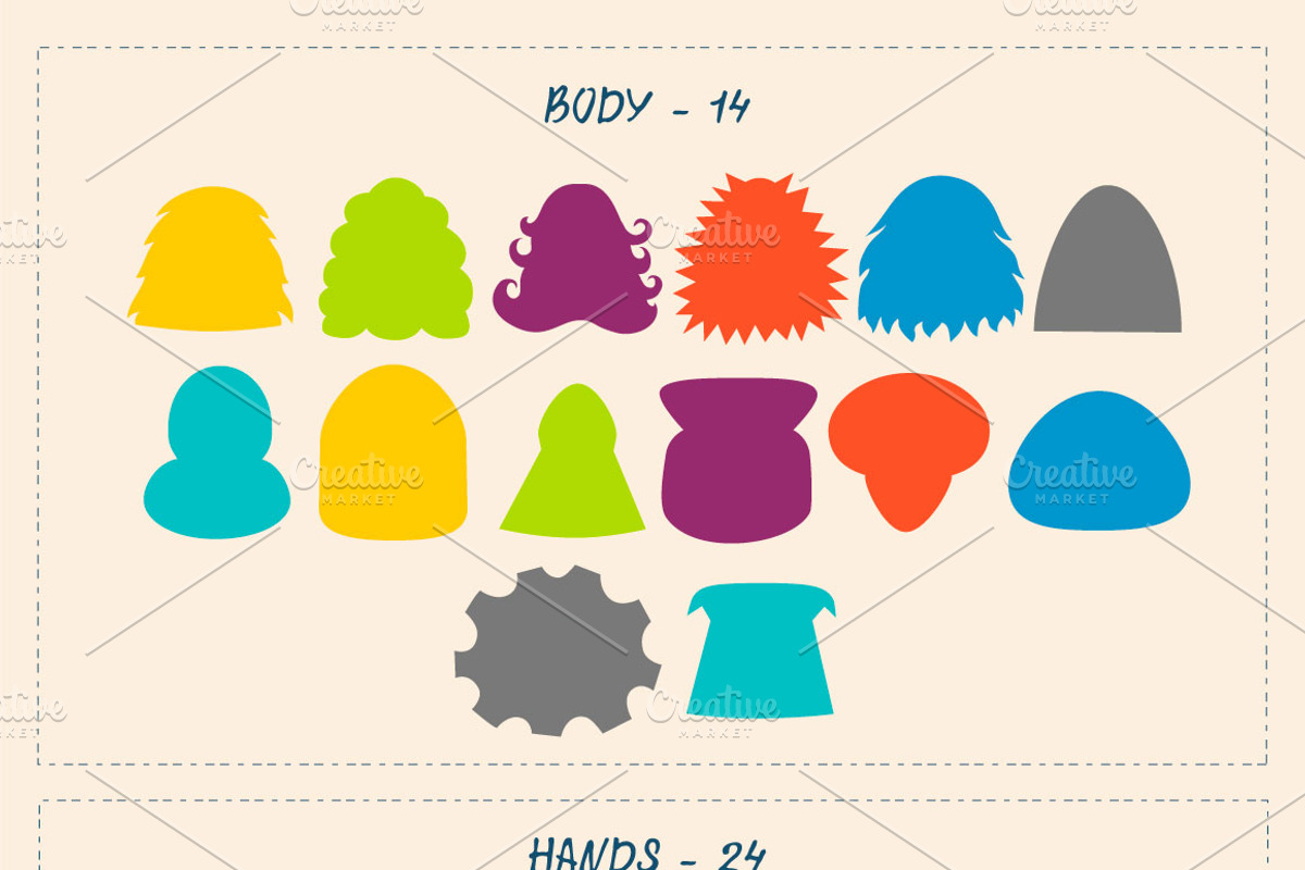 Monster Creator - AI/EPS/PNG, a Graphic by Mallinka (Photo 7 of 11)