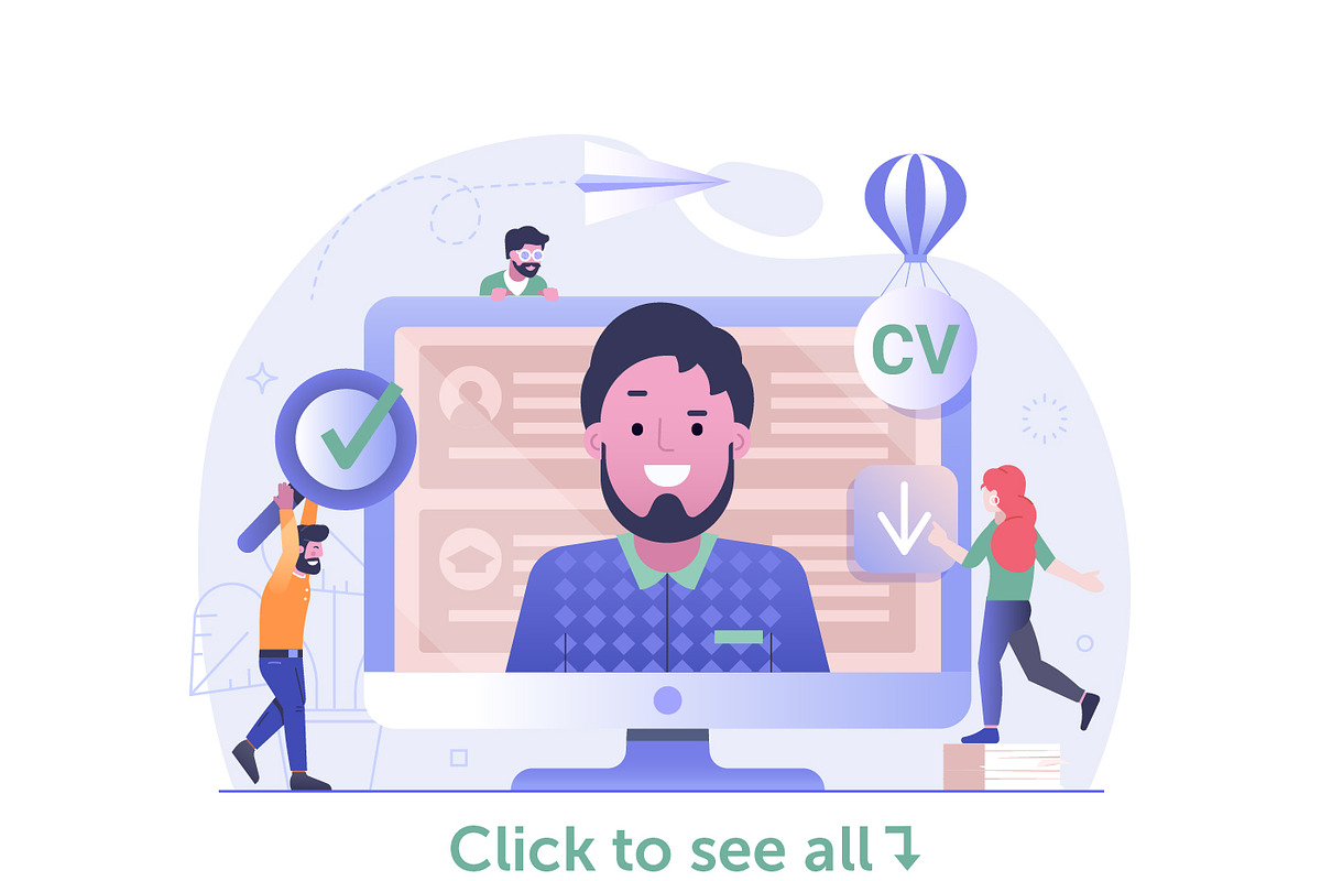 Job Search and Apply Illustrations, a Work Illustration by Alex Krugli (Photo 6 of 6)