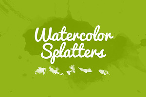 32 Watercolor Splatters