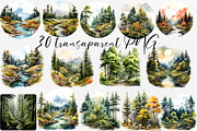 Forest & Landscape clipart, an Object Graphic by clipartconnection (Thumbnail 2 of 2)
