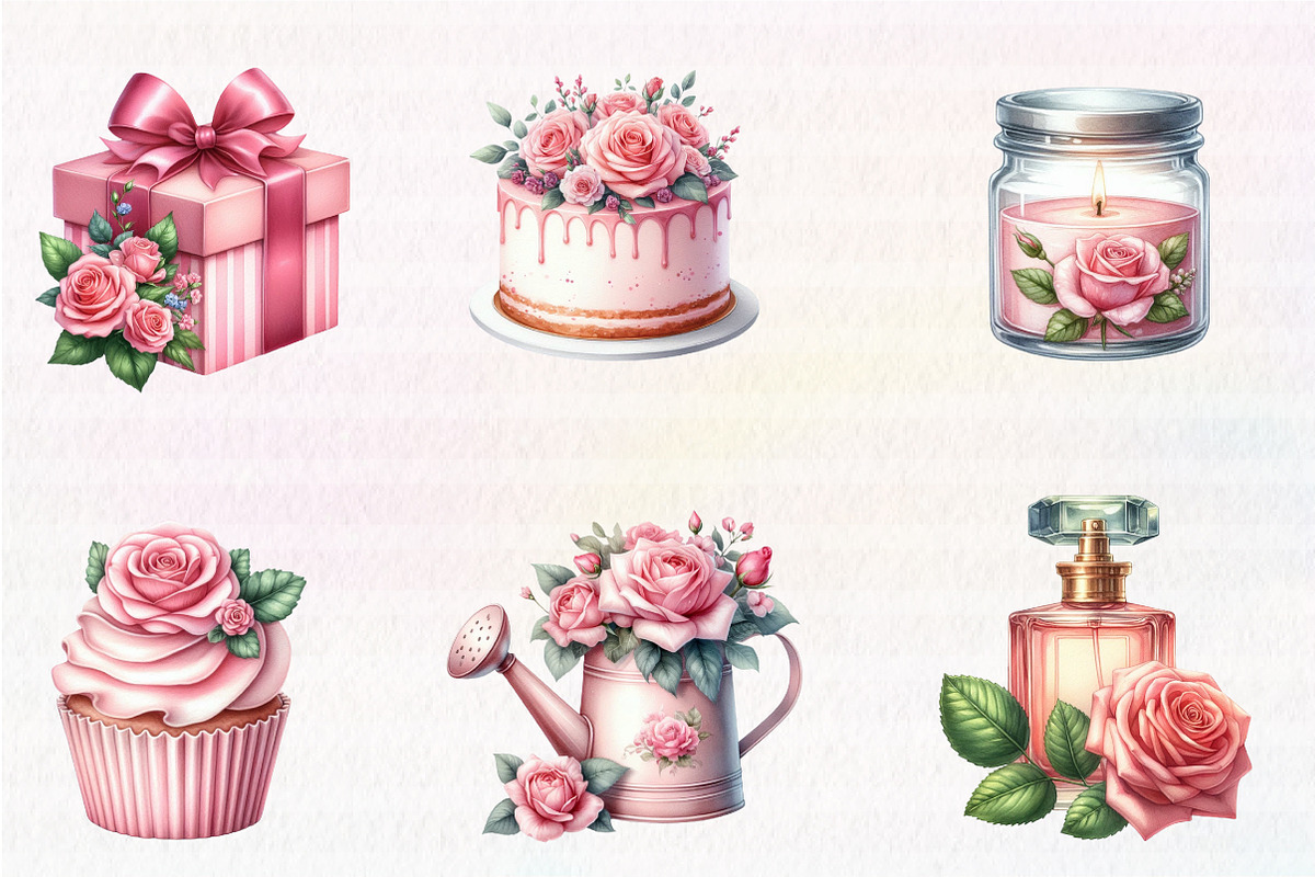 Pink Roses Pamper Time Clipart, an Illustration by CreationArt (Photo 4 of 6)