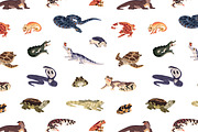 Reptiles and amphibia animals set, an Animal Illustration by PaperTrident (Thumbnail 2 of 3)