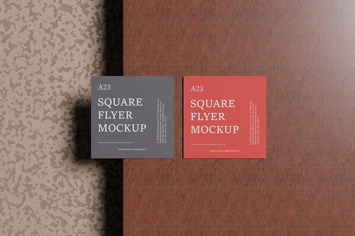 Square Paper Flyer Mockups, an Advertising Mockup by Creative_A23 (Photo 5 of 5)