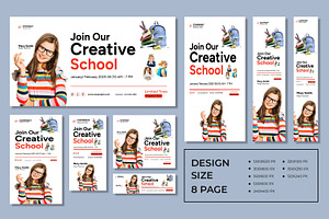 Education Web Banner Template Layout, an UI Kit Template by CreativeShaper