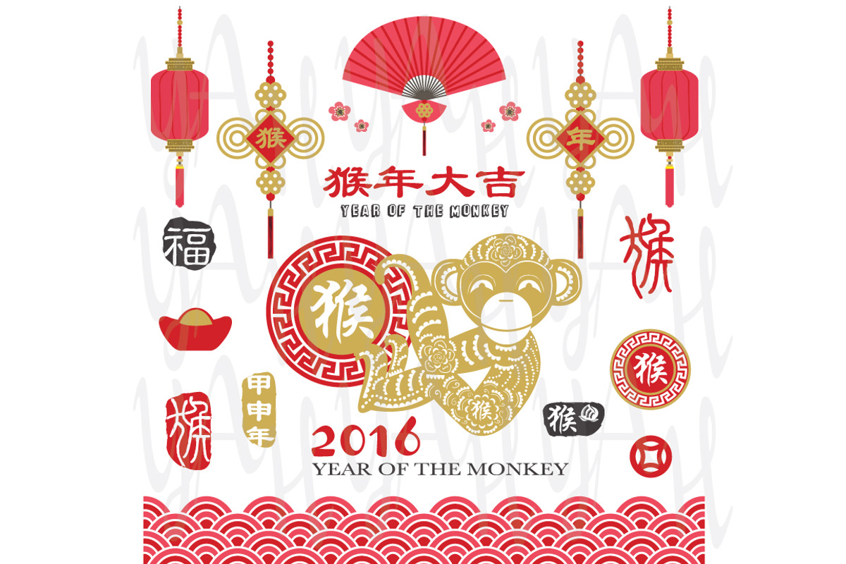 Chinese New Year Monkey Collection, an Illustration by YenzArtHaut (Photo 2 of 2)