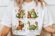 Dino Christmas PNG Sublimaton, a Seasonal Illustration by Sublimation Artist (Thumbnail 4 of 9)
