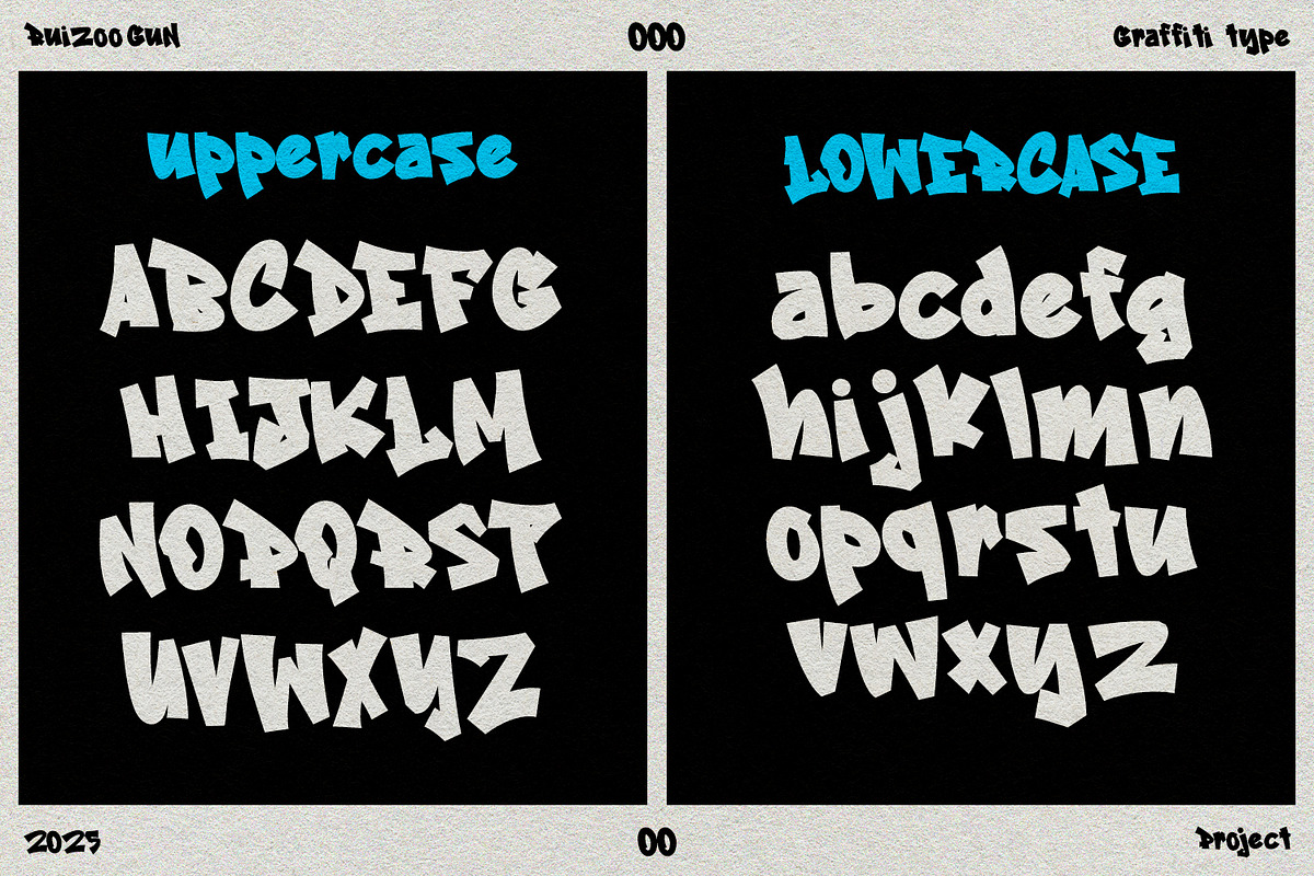 Ruizoo Gun Graffiti Type, a Handwritten Font by Maulana Creative (Photo 4 of 7)