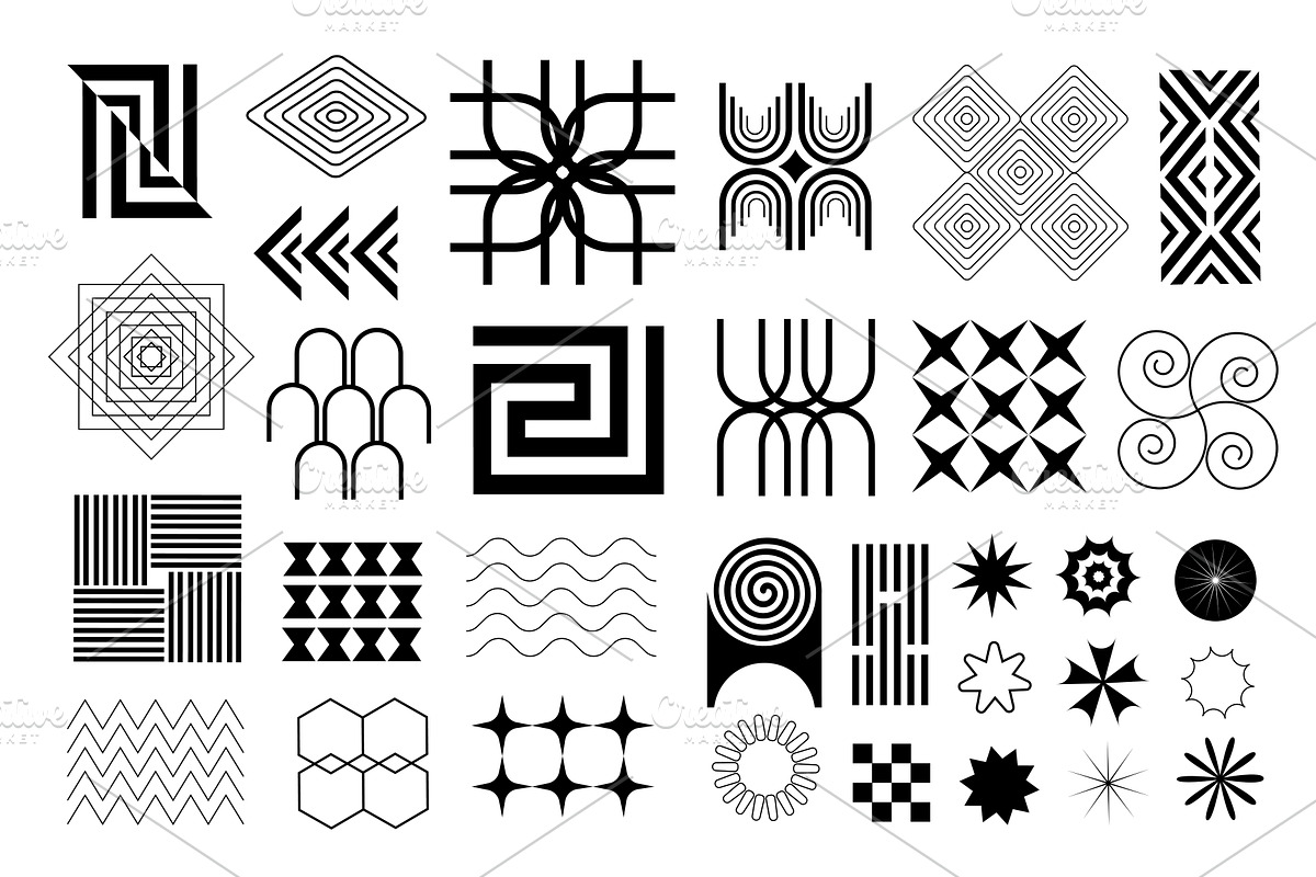 Brutalist Geometric Shapes, an Object Illustration by alexdndz